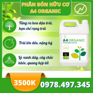 Phân bón hữu cơ A4 Organic- 5 lít